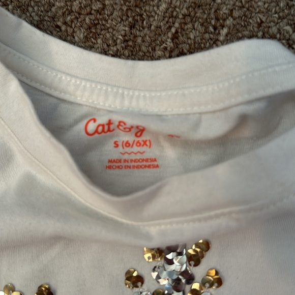 Two Cat & Jack size small (6) girls shirts - Picture 3 of 3